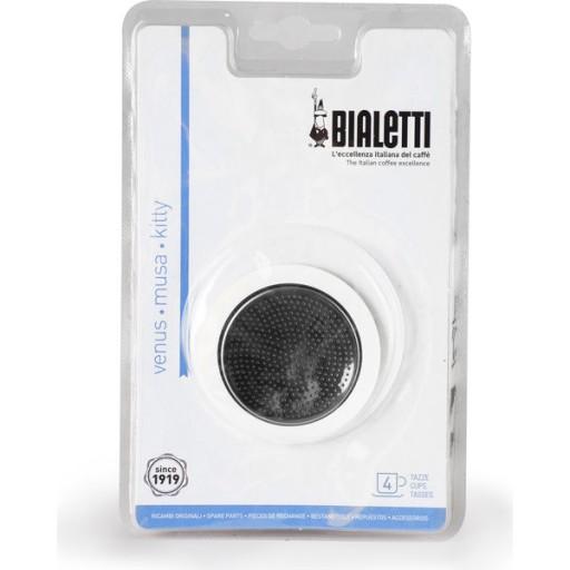 Набор Bialetti 1 уплотнитель+1 фильтр для стальных кофеварок на 4 порции, блистер