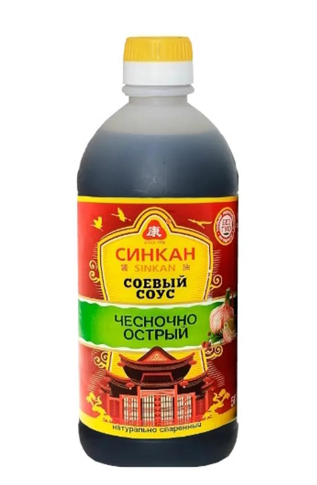 Соус соевый Цин-Каз SINKAN Чесночно острый 500 мл., ПЭТ