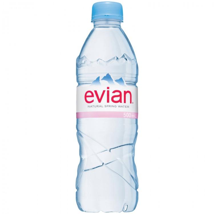 Вода негазированная Evian минеральная натуральная 500 мл., ПЭТ