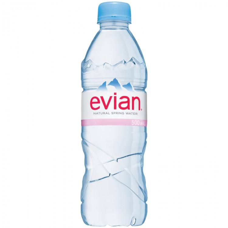 Вода Evian минеральная натуральная негазированная 500 мл., ПЭТ