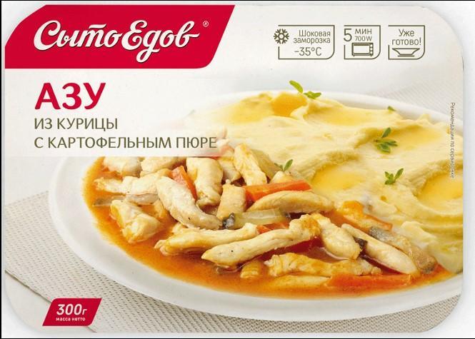 Азу Сытоедов из курицы с картофельным пюре 300 гр., картон