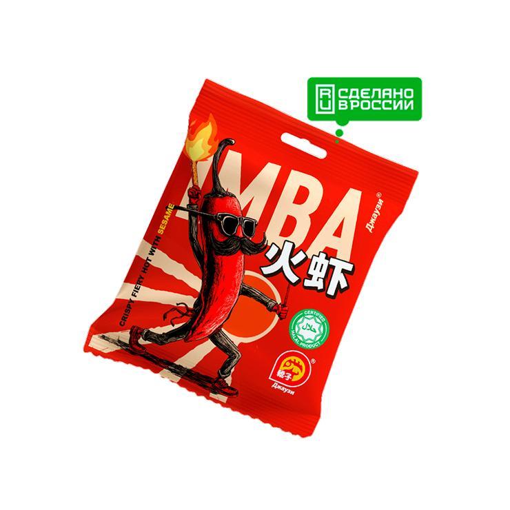 Снеки из соевого мяса Dzhaozi острый кунжутос 20 гр., флоу-пак