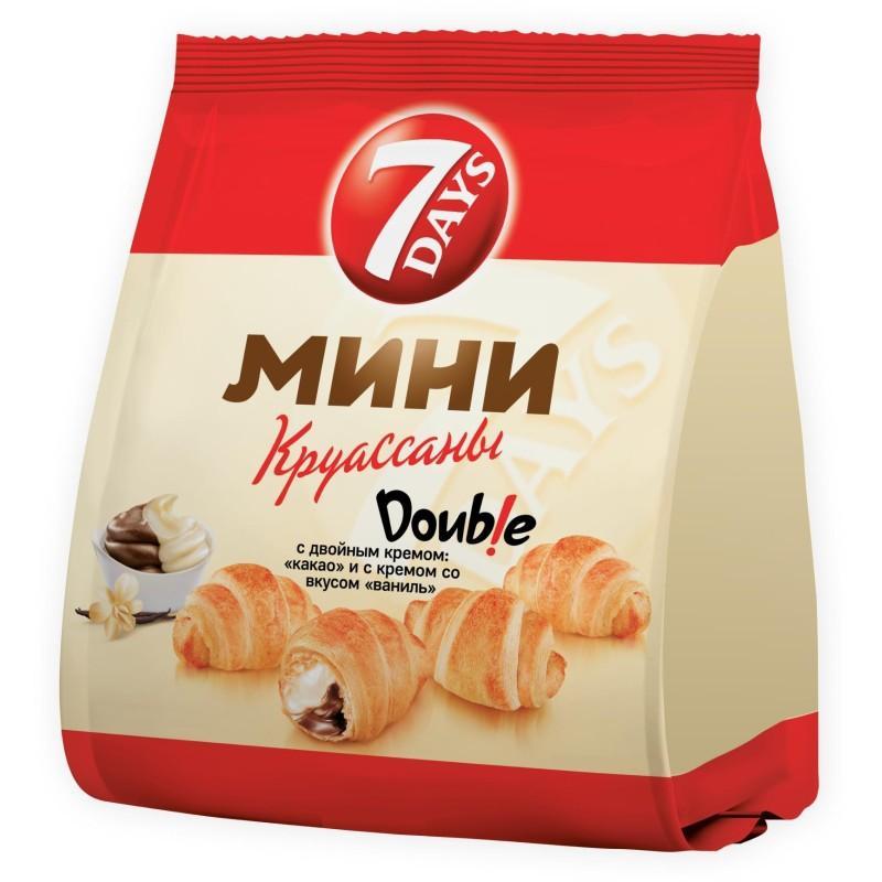 Круассаны 7 Days Double мини ваниль какао 265 гр., флоу-пак