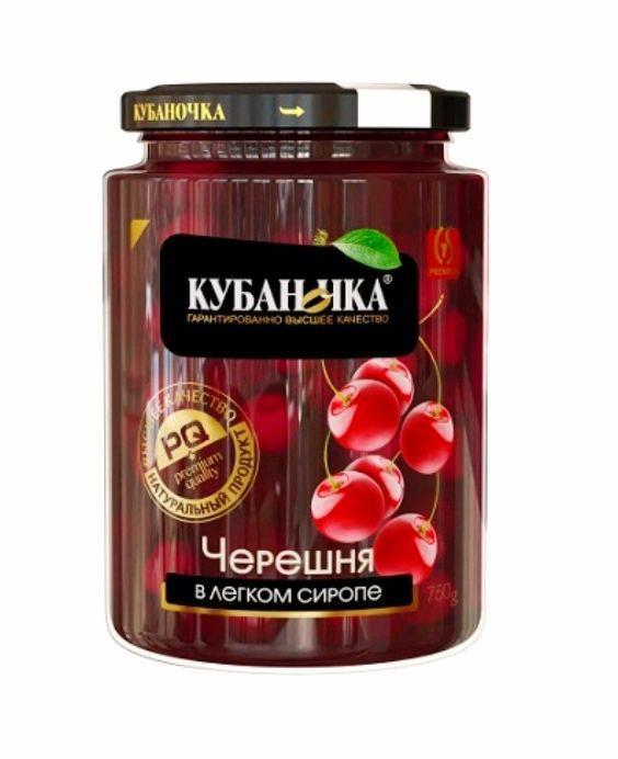 Черешня красная Кубаночка, 750 гр., стекло
