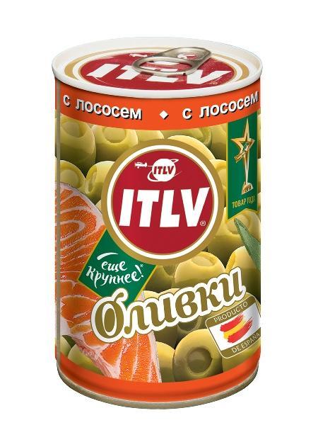 Оливки ITLV с лососем, 314 мл., ж/б