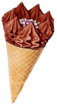 Мороженое рожок  Шоколадно-черносливовое Славица Бедный еврей 10%, 110 гр., флоу-пак