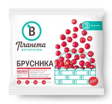 Ягода Планета витаминов Брусника 300 гр., флоу-пак