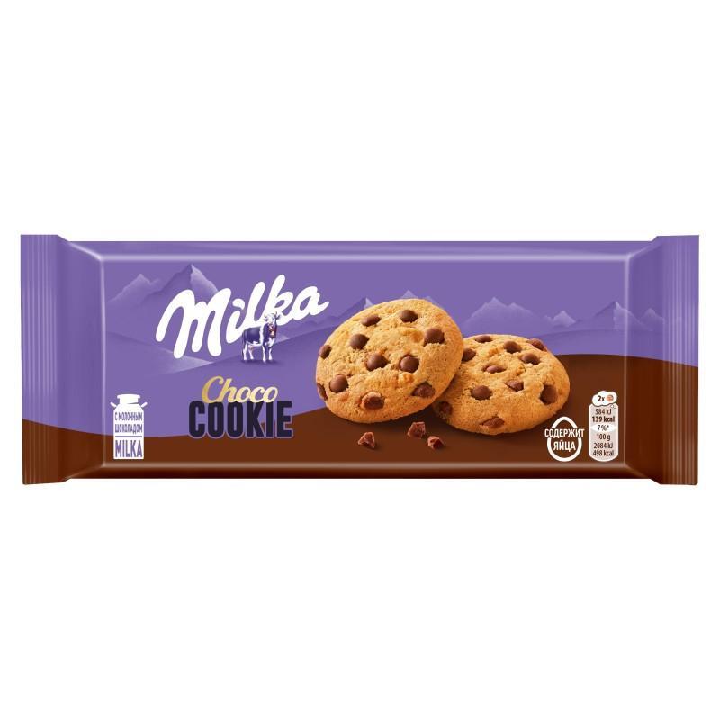 Печенье Milka с кусочками молочного шоколада 126 гр., флоу-пак
