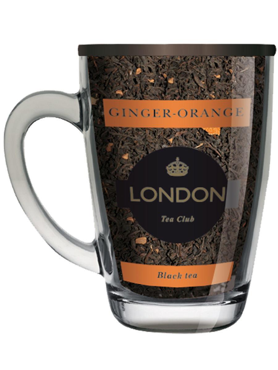 Чай London Tea Club Имбирь-апельсин черный в кружке 70 гр., стекло