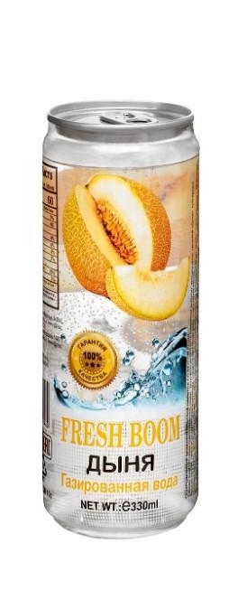 Напиток газированный Fresh Boom дыня 330 мл., ПЭТ