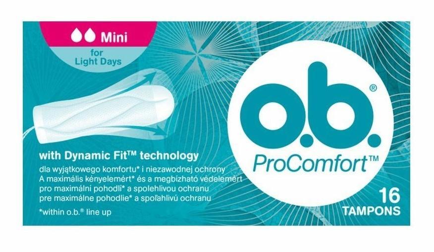 Тампоны гигиенические O.B. ProComfort Mini 16 шт., картон