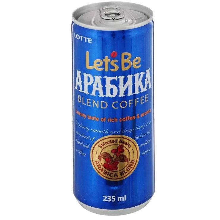 Напиток кофейный Lotte Lets Be арабика 235 мл., ж/б