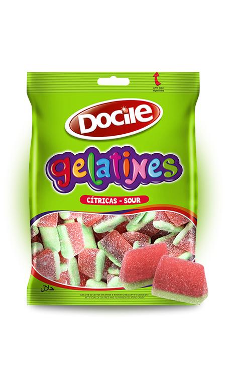 Мармелад жевательный Docile Gelatines sour watermelon slices 80 гр., флоу-пак
