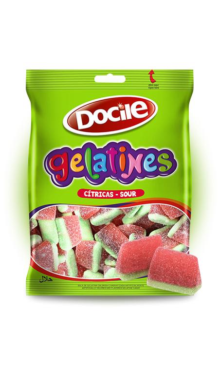 Жевательный мармелад Docile Gelatines sour watermelon slices 80 гр., флоу-пак