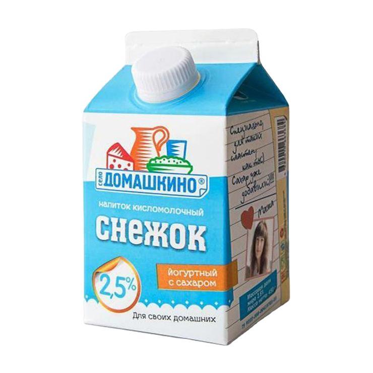 Снежок Село Домашкино йогуртный 2,5% 400 гр., тетра-пак