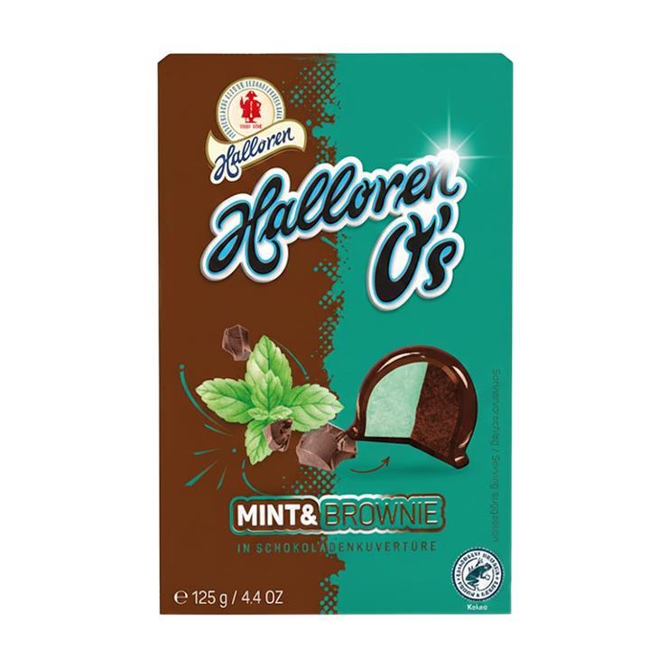 Конфеты Halloren halloren O’s со вкусом мяты и шоколада 125 гр., картон