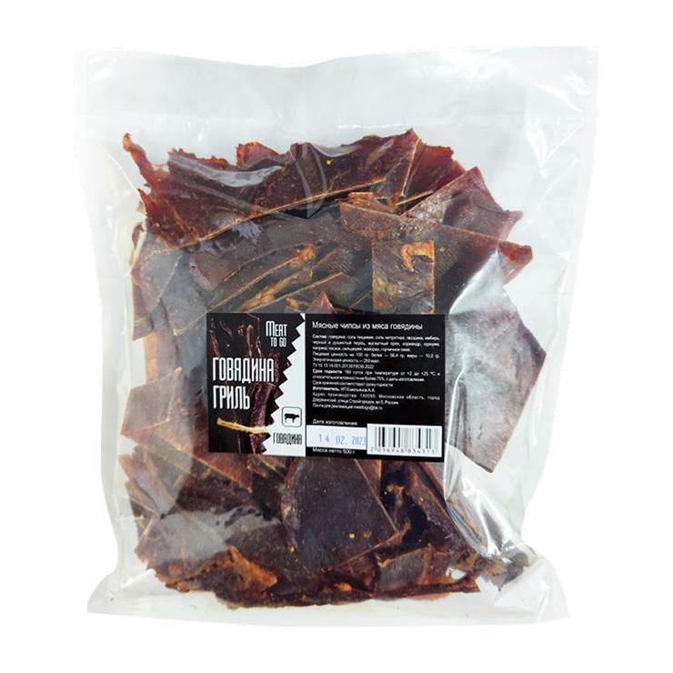 Чипсы мясные Meat to go из говядины гриль 500 гр., пакет