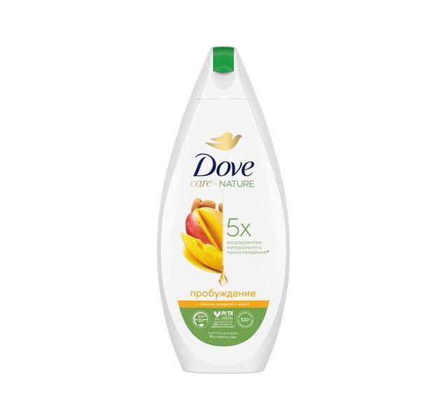 Гель для душа Dove care nature пробуждение с маслом миндаля и манго 250 мл., ПЭТ