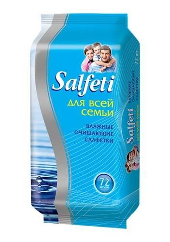 Влажные салфетки 72 шт. Salfeti Авангард для всей семьи 200 гр., Флоу-пак