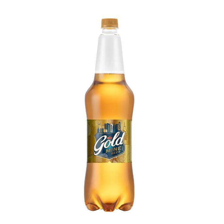 Пиво Gold Mine Beer светлое фильтрованное пастеризованное 4,6% 1,15 л., ПЭТ