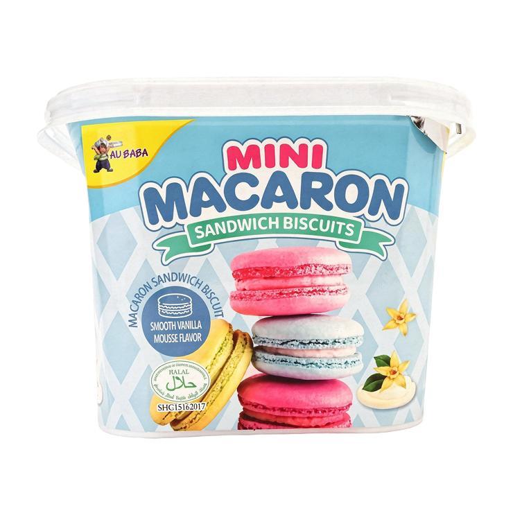 Печенье Tiny Mico Mini Macaron Sandwich Smooth Vanilla Mousse со вкусом ванильного мусса 44 гр., пластиковая упаковка