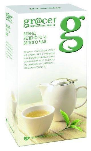 Чай Gr@ce Бленд зеленого и белого чая, 25 пакетов, 37.5 гр., картон