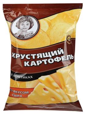 Чипсы Хрустящий картофель со вкусом сыра, 70 гр., флоу-пак