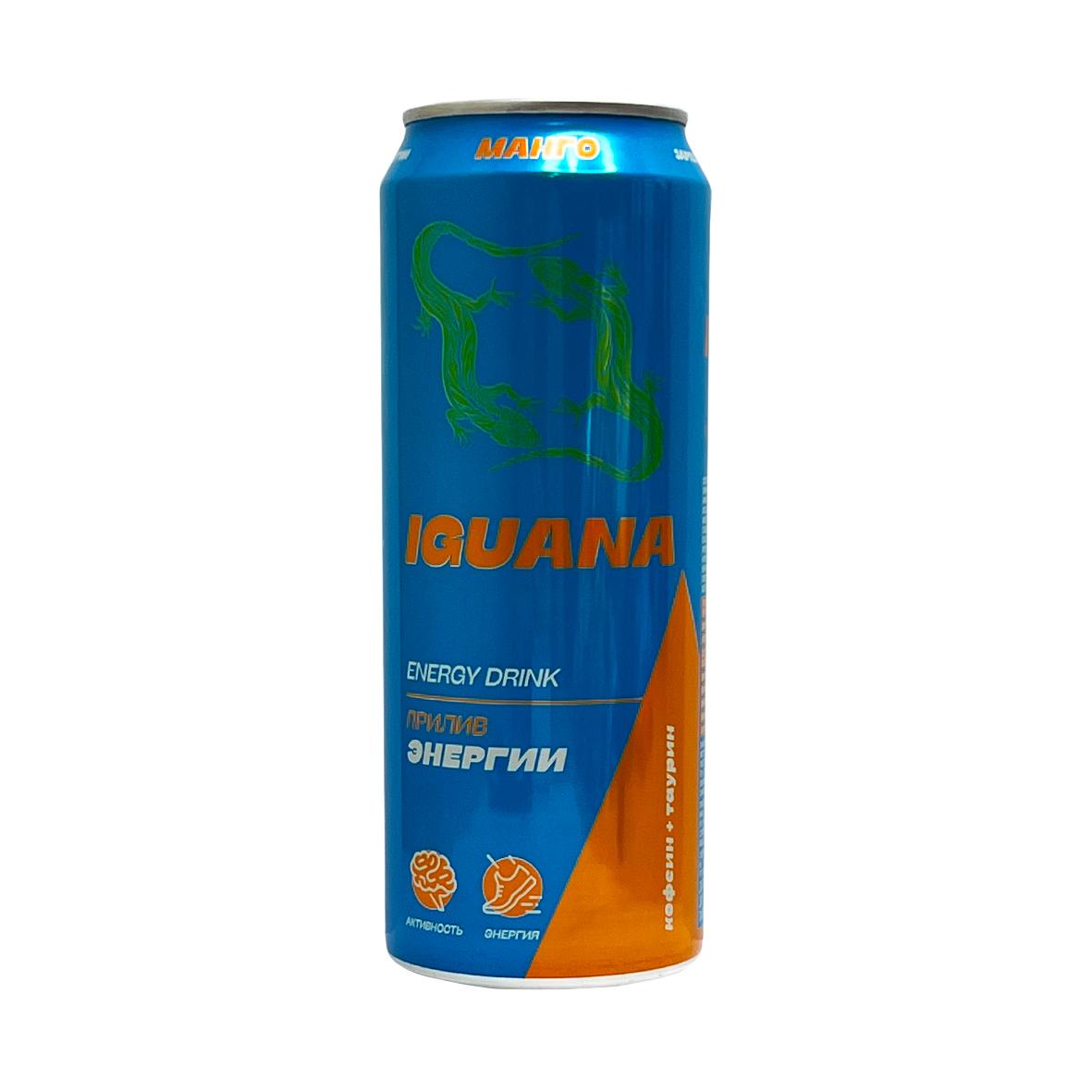 Напиток энергетический Iguana Манго, 450 мл., ж/б