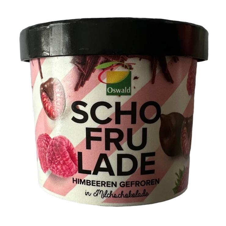 Малина Oswald SCHOFRULADE в молочном шоколаде 130 гр., пластиковая упаковка