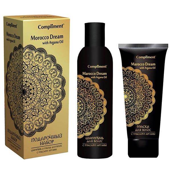 Подарочный набор Compliment Morocco Dream Argana&Hamam шампунь+маска для волос №128, картон