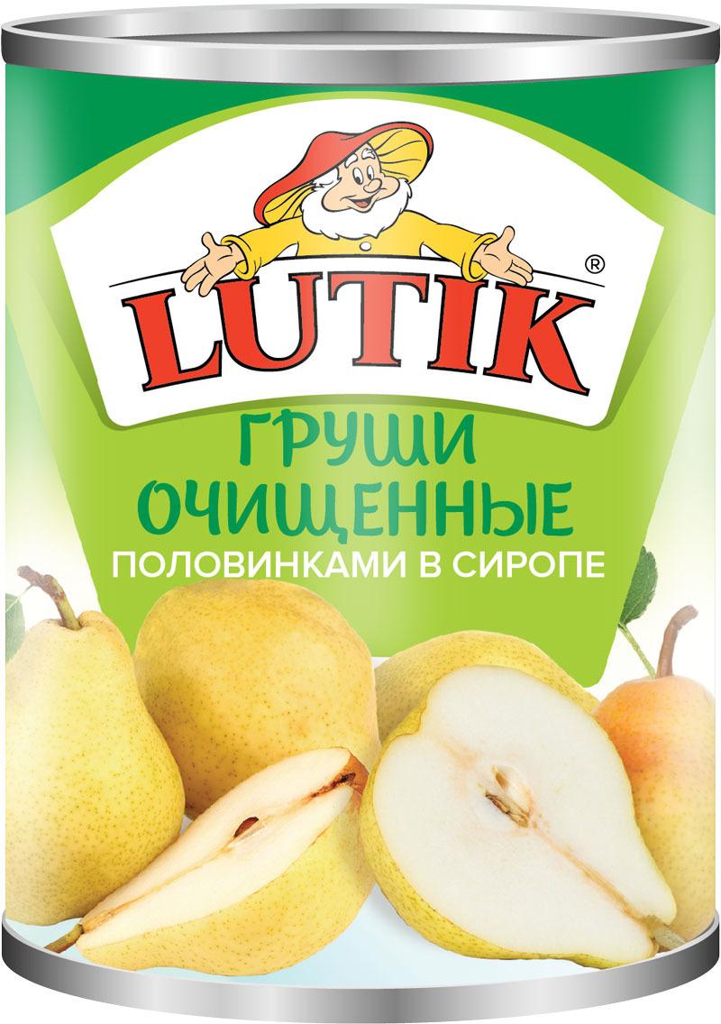 Груши Lutik очищенные в сиропе 850 мл., ж/б