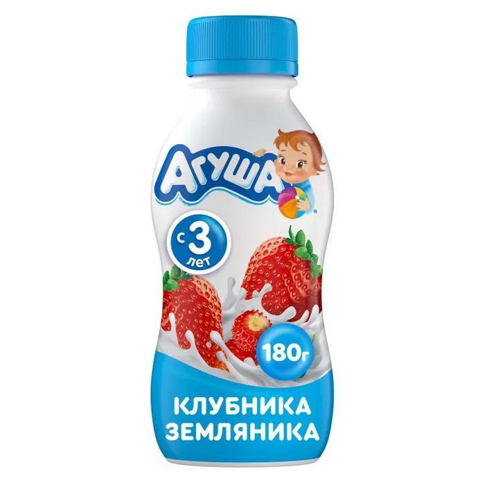 Йогурт Агуша Я сам клубника-земляника 2.7% 180 гр., ПЭТ