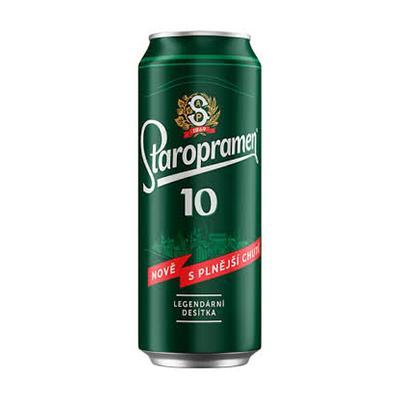 Пиво Staropramen 10 пастеризованное светлое фильтрованное 4,3% 500 мл., ж/б