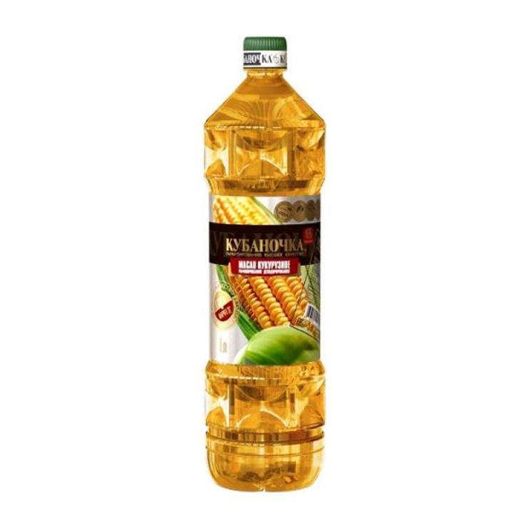 Масло Кубаночка кукурузное рафинированное 1 л., ПЭТ