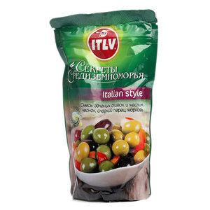 Смесь зеленых оливок и маслин с овощами ITLV
