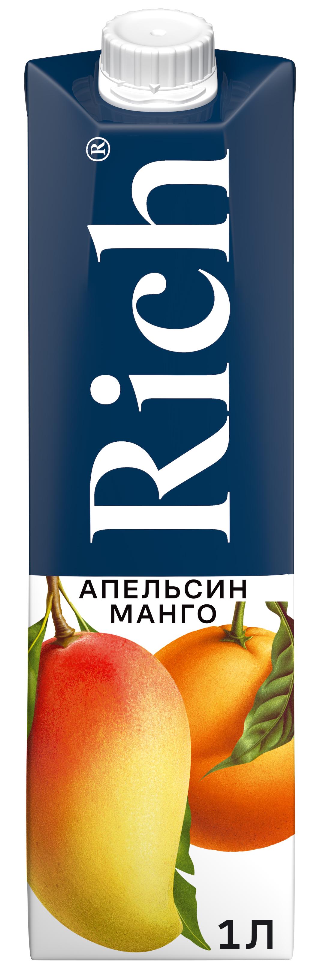 Нектар Rich апельсин манго 1 л., тетра-пак