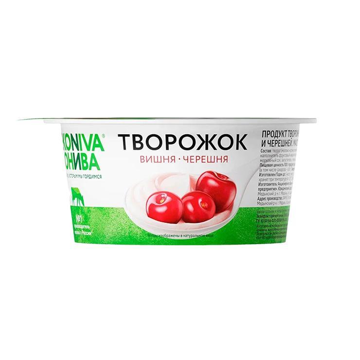Творог мягкий ЭкоНива Вишня-черешня 5% 125 гр., ПЭТ