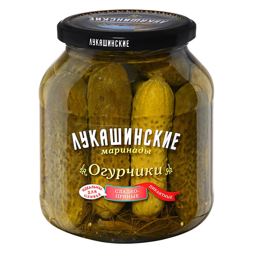 Огурцы Лукашинские Сладко-Пряные пикантные 670 гр., стекло