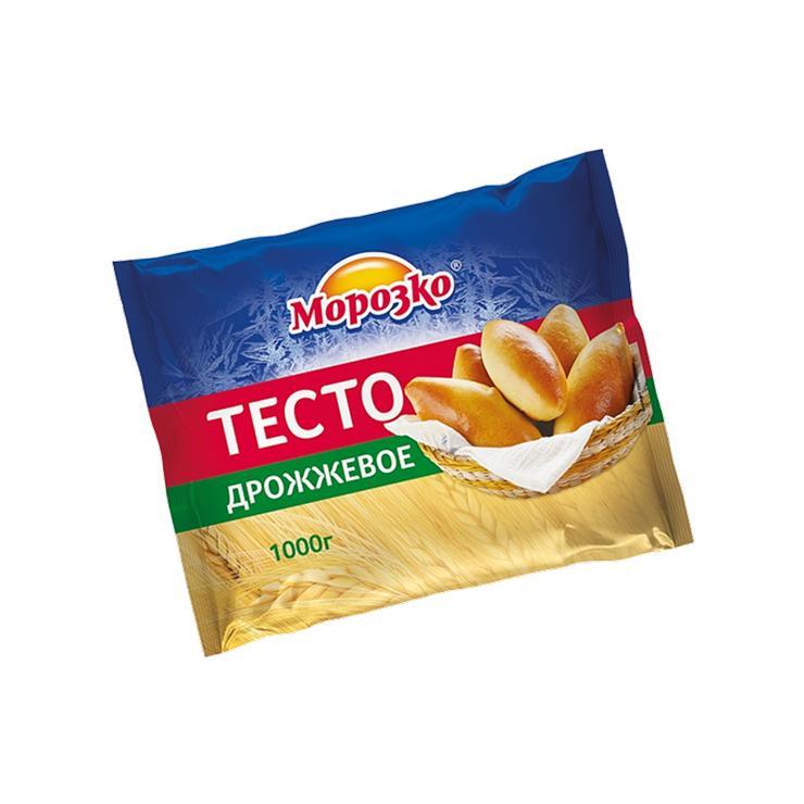 Тесто Морозко слоеное дрожжевое замороженное пластины 1 кг., флоу-пак