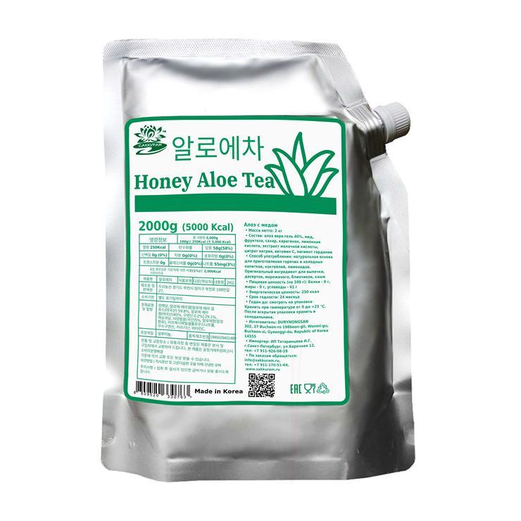 Джем Honey Aloe Tea алоэ с медом 1 кг., дой-пак с дозатором