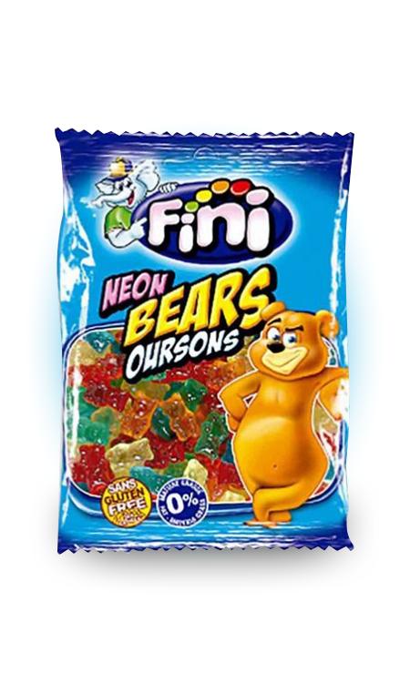 Мармелад жевательный Fini неоновые мишки 100 гр., флоу-пак