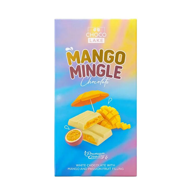 Шоколад ChocoLake белый манговый коктейль с начинкой из манго и маракуйи 190 гр., картон