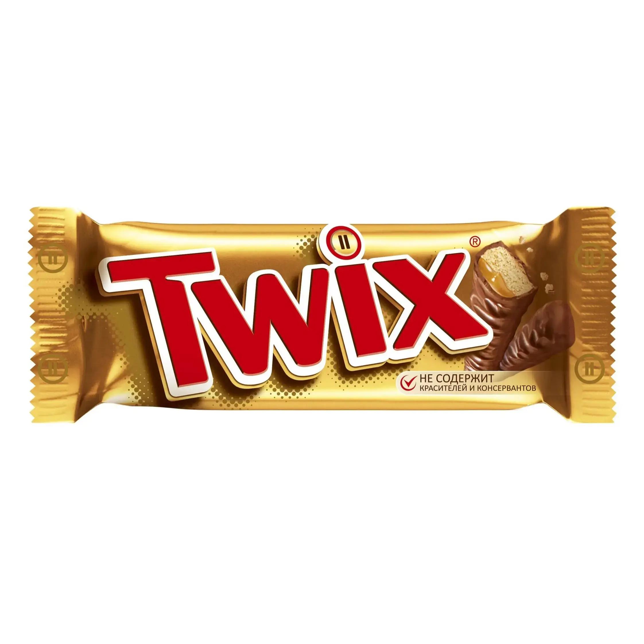 Батончик шоколадный Twix 55 гр., флоу-пак
