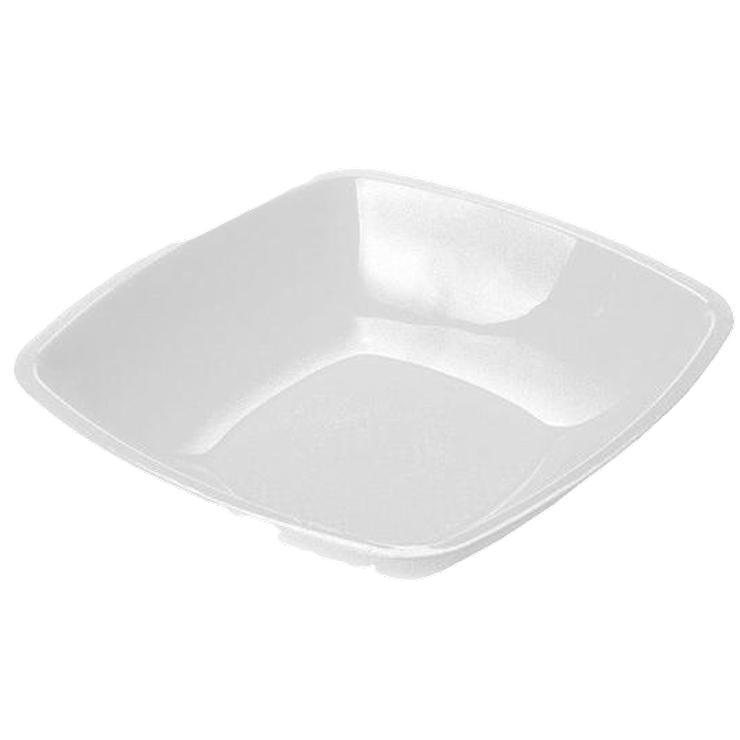 Тарелка одноразовая Buffet квадратная глубокая белая полистирол 18х18 см., пакет