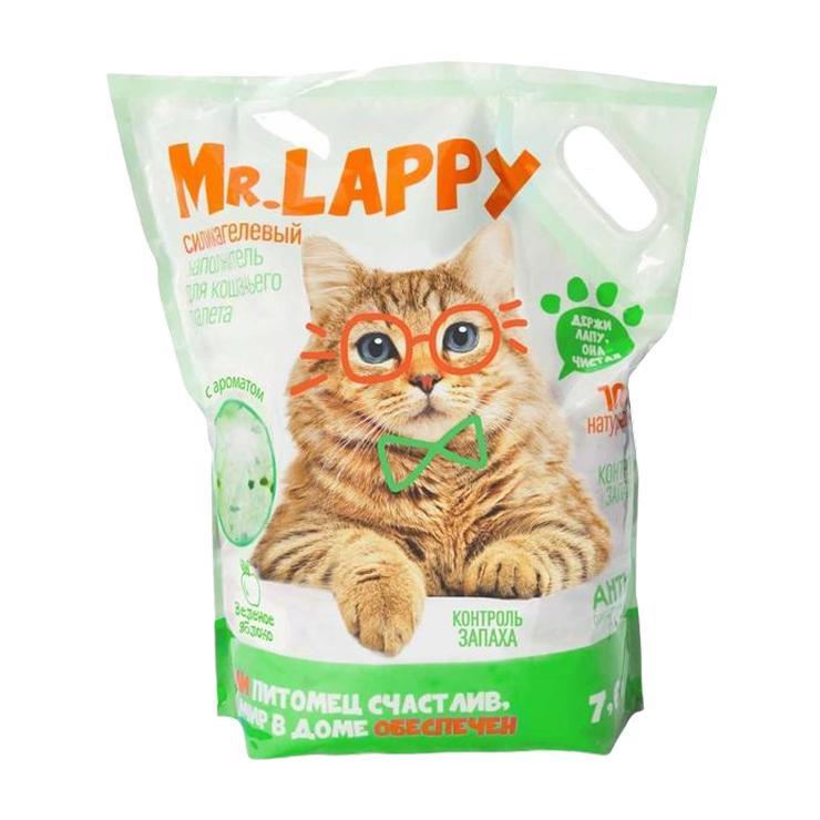 Силикагелевый наполнитель Mr.Lappy Зеленое яблоко 7,6 л., флоу-пак