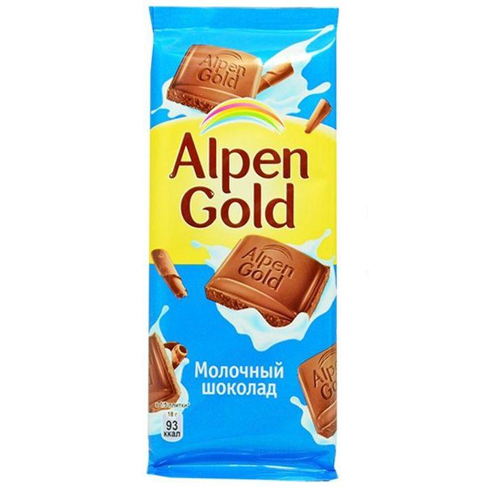 Шоколад Alpen Gold молочный 85 гр., флоу-пак