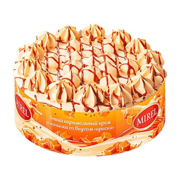 Торт Mirel Сливочная карамель замороженный 650 гр., пластиковый контейнер