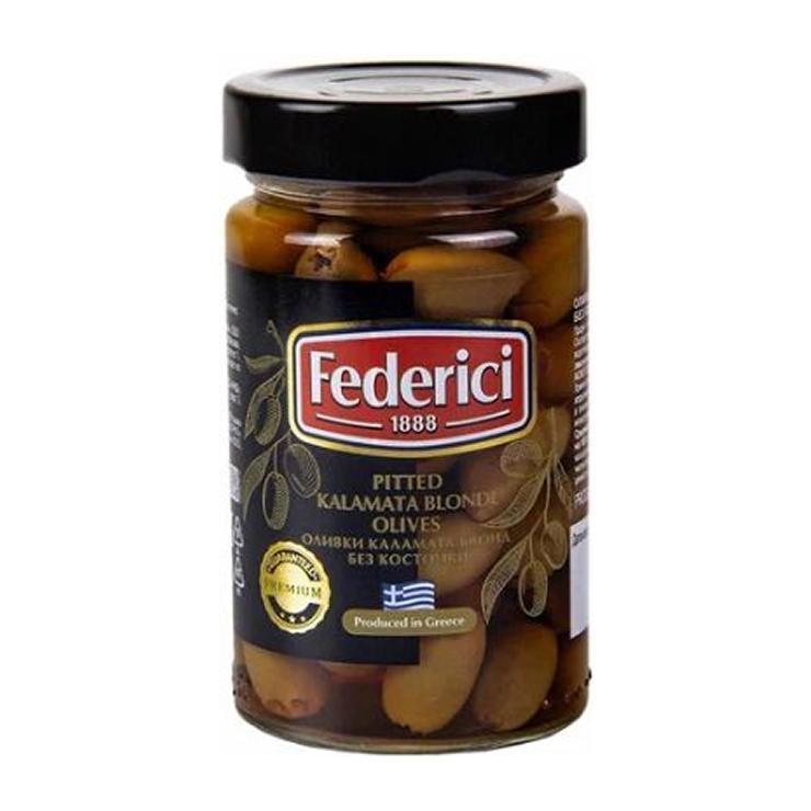Оливки Federici каламата без косточки 300 гр., стекло