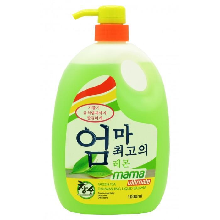 Бальзам для мытья посуды Mama Ultimate Зеленый чай 1 л., флакон