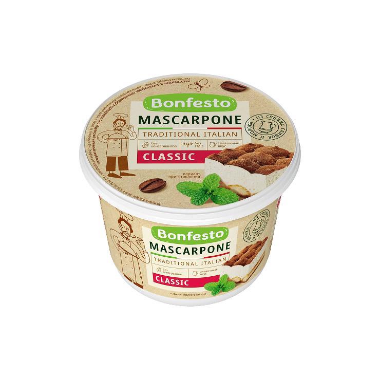 Сыр Bonfesto  Mascarpone мягкий 78% , 500 гр., ПЭТ